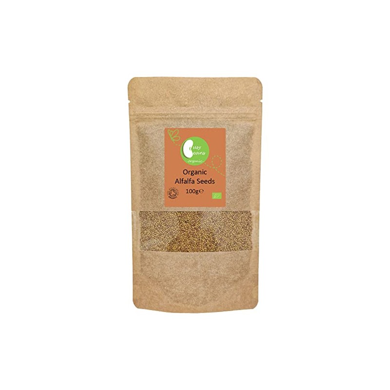 Organic Alfalfa Seeds (Sprouting) - Certified Organic - by Busy