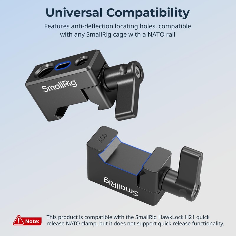 SmallRig NATO Clamp, Quick Release Clamp with 1/4" 3/8" M2.5