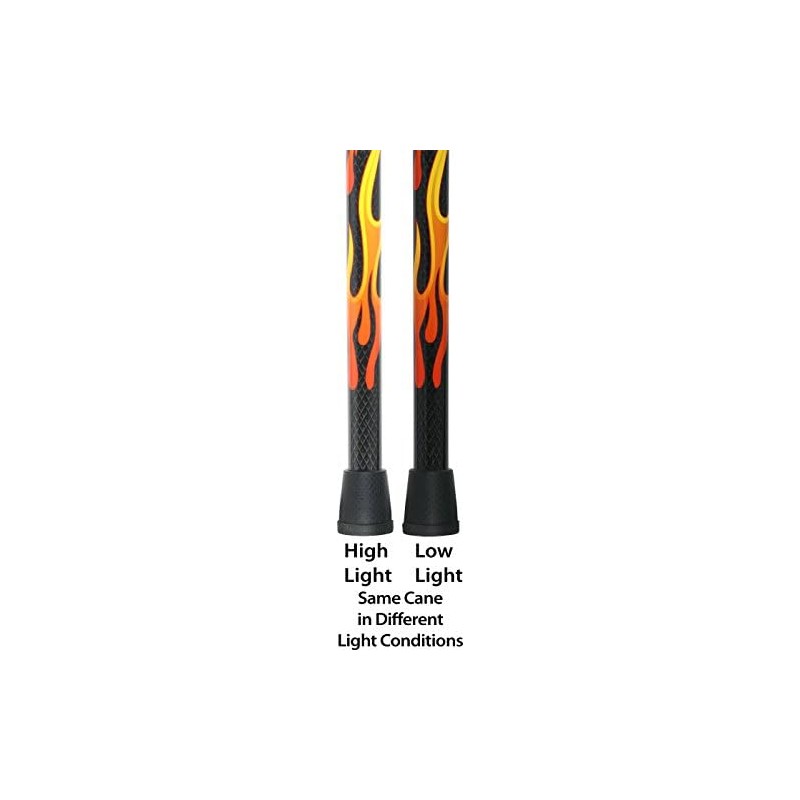 House Flame Tourist Walking Cane – Ultra Lightweight Triple Wound