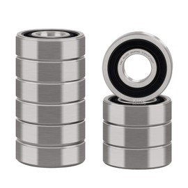 XiKe R3-2RS Double Rubber Seal Bearings 3/16" x 1/2" x 10/51", Deep Groove Ball Bearings Pack of 10
