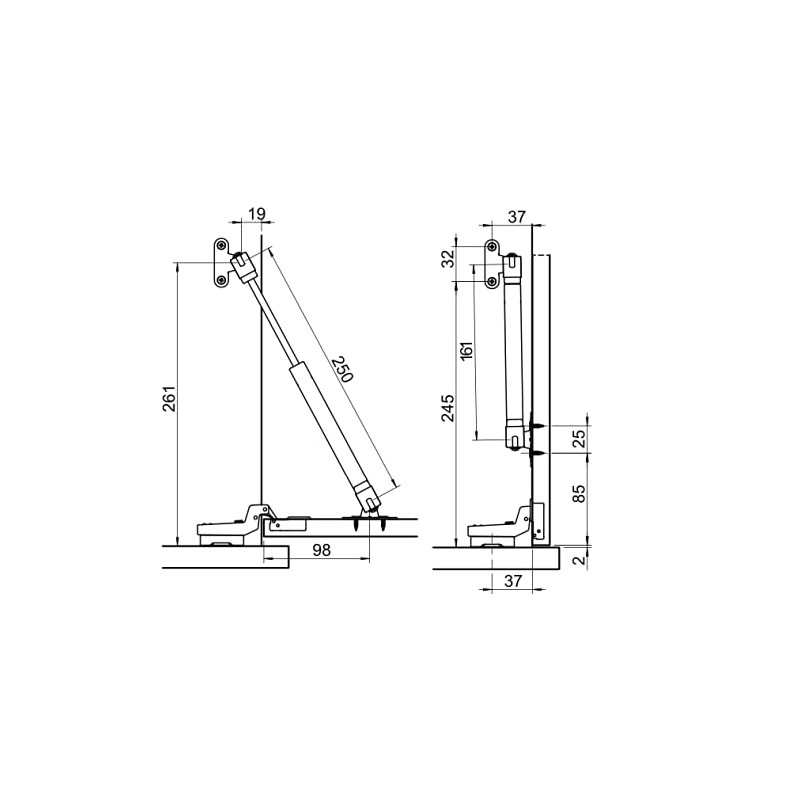 Brake Flap Holder 60N Flap Holder Bottom Folding Hinge Bar
