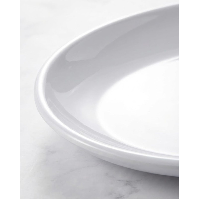 Melamine Plates,6 Pack Unbreakable White Dinner Plate for Steak, Buffet