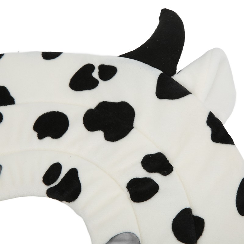 Cat Elizabeth Cone Cartoon Adjustable Cow Pattern After Surgery Recovery