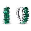 Pendientes De Aro Aretes S925 De Plata Con Circonitas Azule