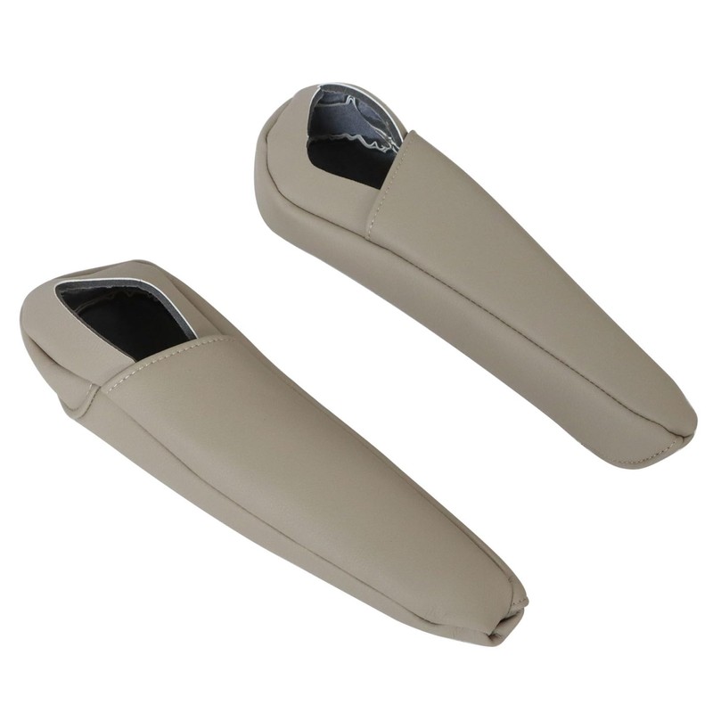 FZJDSD 2pcs Tan Leather Seat Armrest Cover Compatible with Toyota