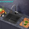 15 x 15 Inch Black Drop In Kitchen Sink -