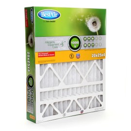 BestAir HW2025-8R AC Furnace Air Filter, 20" x 25" x 4", MERV 8, Removes Allergens & Contaminants, Fits 100%, For Honeywell Models, Pack of 1