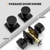 goldenwarm Matte Black Closet Door Knobs, Passage Door Knobs Interior