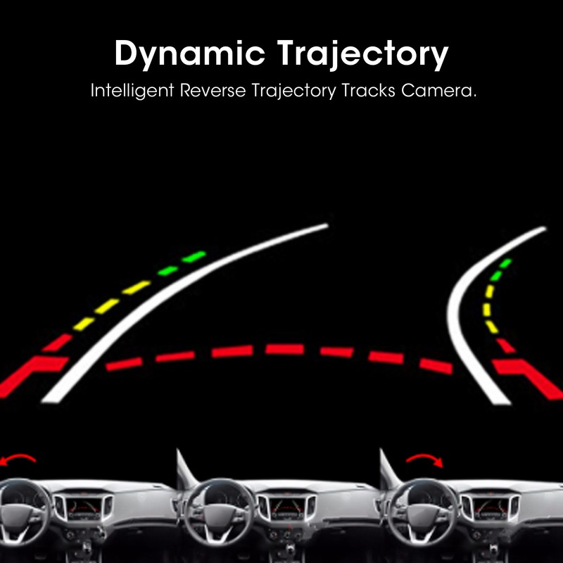 CCD Rear View Camera HD Reverse Dynamic Track Backup Cam