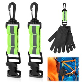 HJZHII 2 Stück Reflektierender Handschuhhalter Gürtel, Arbeitshandschuhhalter taktischer Handschuhclip schnell zugänglicher Handschuhgürtel für Werkzeuggürtel