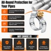 20PCS 304 Stainless Steel Adjustable Hose Clamps, Range 7/16" to