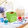 Wonderjune 6 Pcs Wood Tissue Box Cover for DIY Unfinished