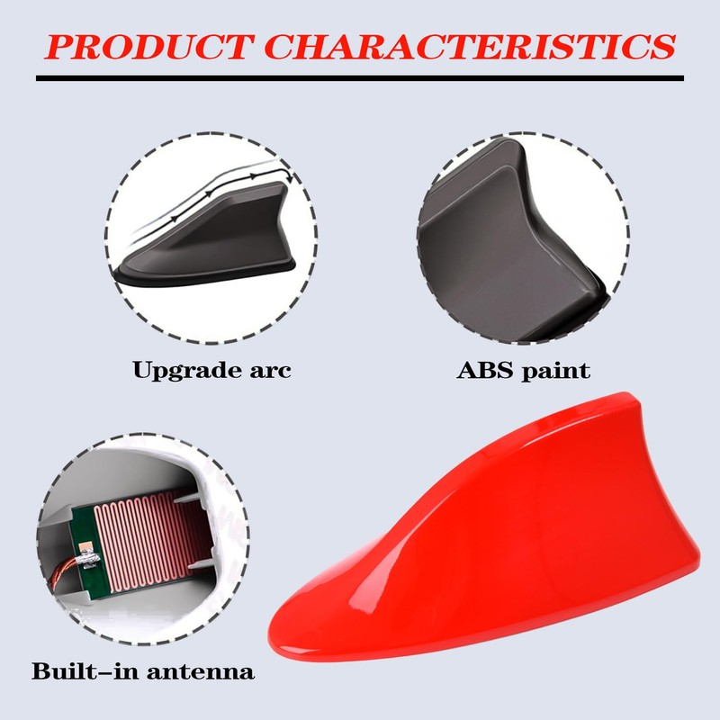 Universal Car Shark Fin Antenna, Car Radio Antenna Replacement Universal