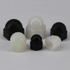 (50 Pieces) M8 White Nylon Acorn Cap Nuts Plastic Hex