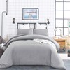 Houseri Grey Comforter Full Size Light Gray Bedding Comforter Sets