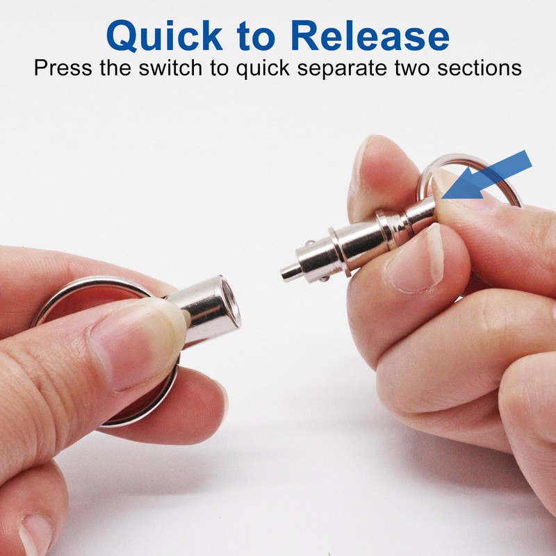 YuGtcen 5pcs Quick Release Keychain, Detachable Key Ring Quick Releasee