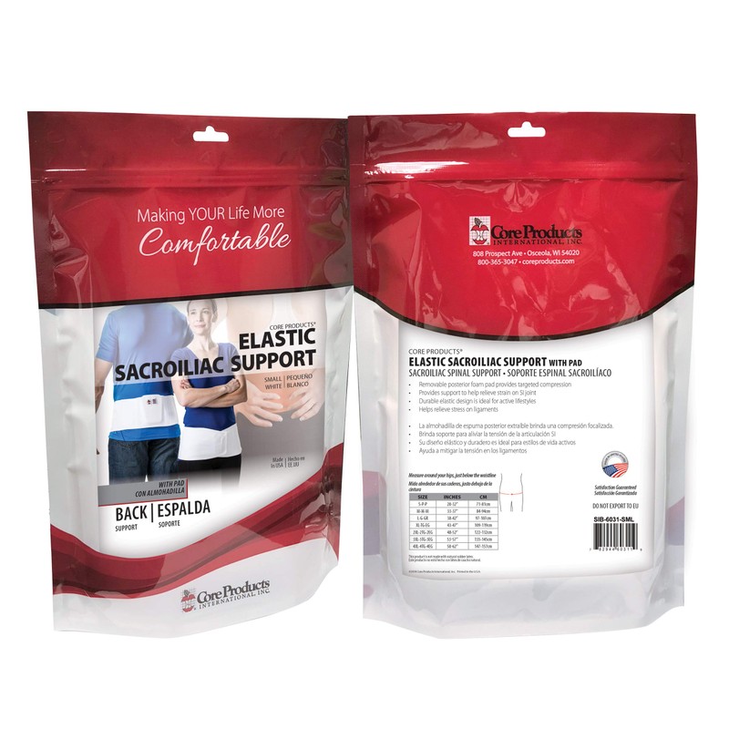 Core Products Elastic Sacroiliac Spinal Support w/Pad - Small