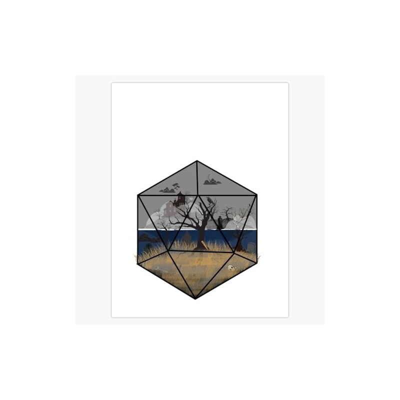 Leyland Designs Curse of Strahd D20 Bumper Sticker Window Water
