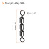 PATIKIL 20pcs 99lb High Speed 3 Roller Swivels Copper Barrel