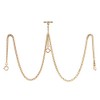 TREEWETO Pocket Watch Double Albert Chain T-Bar Watch Chain Link