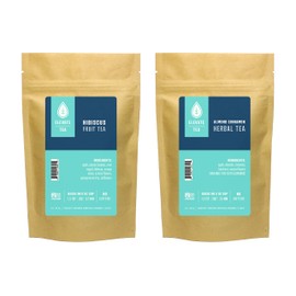 ELEVATE TEA Loose Leaf Tea Variety Pack, Tea Assortment with Herbal Tea & Hibiscus Tea, Hot & Iced Tea, No Artificials, 2 â€‹Pack