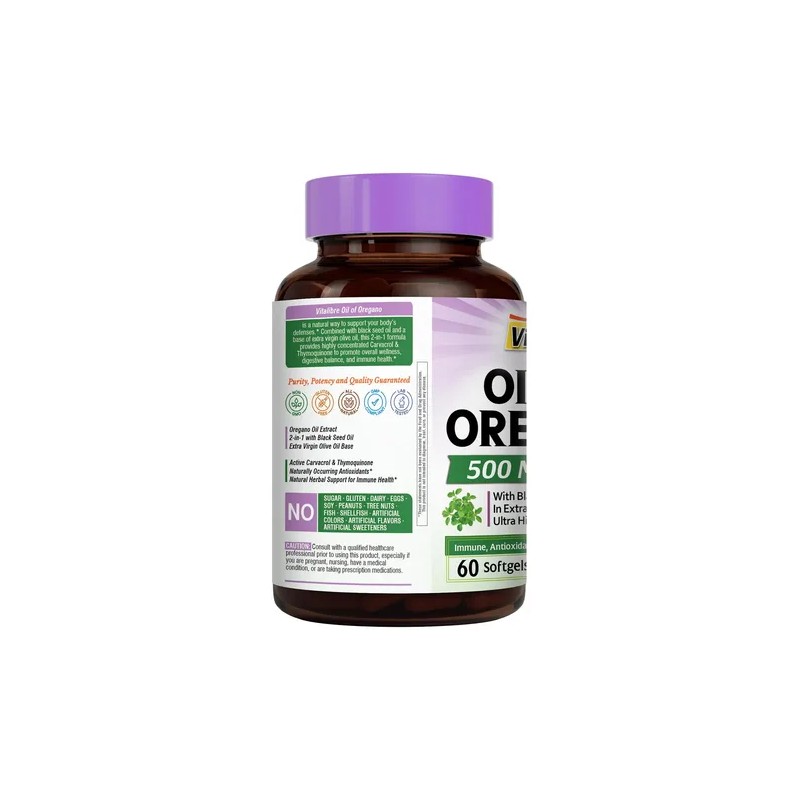 Vitalibre Aceite De Orégano 201 10000 Mg 60 Cápsulas