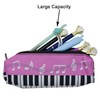 Maydahui 2 PCS Music Theme Pencil Case Large Capacity Canvas