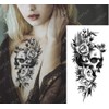 EROSPA® Temporary Tattoo Sheet / Sticker - Skull Roses -