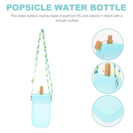Yardwe Popsicle Water Bottle with Strap Portable Cartoon Beverage Cup for Outdoor Use Cute Design Water Cup for Adults Hiking Camping and Travel