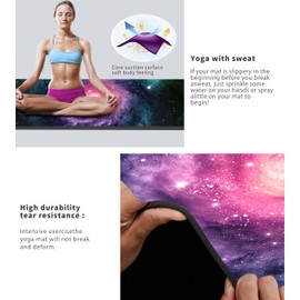 Cifupy Yoga Mat Double-Sided Non Slip Exercise Mat Eco Friendly TPE Fitness Exercise Mat With Carrying Strap & Storage Bag Workout Mat for Yoga, Pilates and Floor Exercises