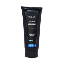 Nuestra Tierra Cosmetica Glyco Cream 10, Crema Corpo-Facial Despigmentante con Ácido Glicólico al 10%, pH 3.8, Uso Facial y Corporal, 100g