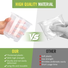 RAOOKIF Clear Plant Pots with Drainages and Saucers, Thickened 4.5/5/6/6.7/7.5 Inch Clear Pots for Plants, Nursery Pots for Flowers, Succulents Outdoor Indoor