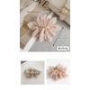 DONGFANGBバレッタ 3 色セット チュールレース調 大きめ花モチーフ ヘアクリップ おしゃれ 大人可愛い ヘアアクセサリー 髪飾り