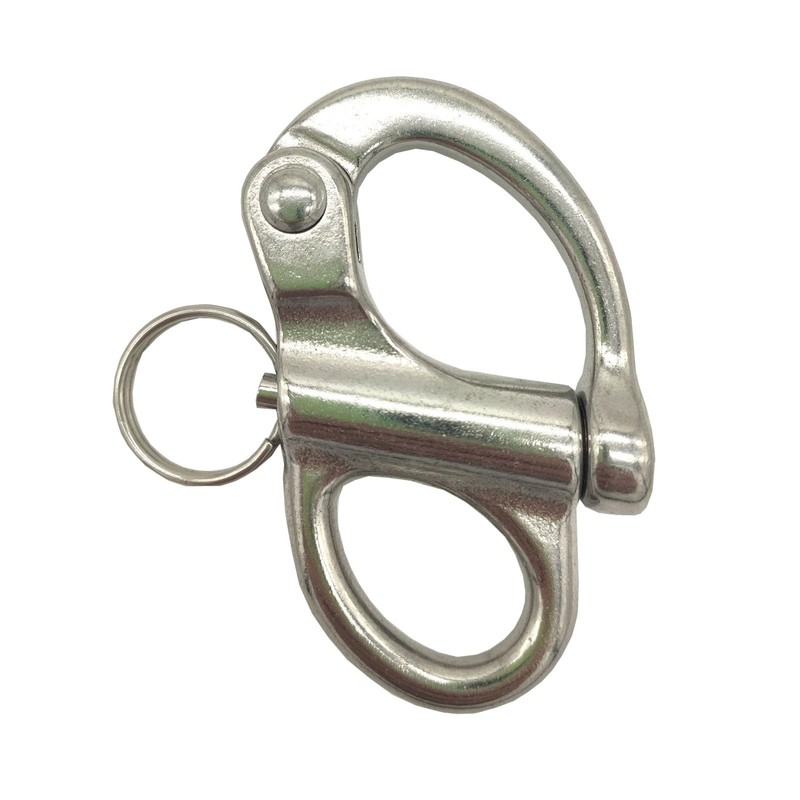 M9LZY 4pcs 2-5/8” Fixed Bail Snap Shackles 316 Stainless Steel