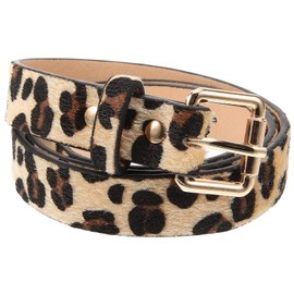 VALICLUD Leopard Print Belts for Women Leopard Belts for Women Cheetah Print Belt Pu Leather Belts for Women, 105.00X3.30X0.30CM