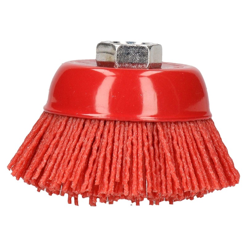 2PK 75mm Nylon Filament Abrasive Cup Brush Metal Polishing Rust