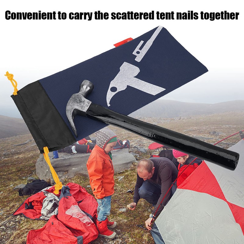 Camping Pouch 14.17x6.3in Hammer Nail Pouch, Lightweight Oxford Cloth Tent