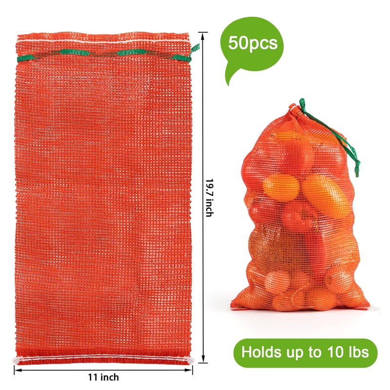 AYZTKUX 50 Pack Onion Bags Mesh, 10 lb 11” x