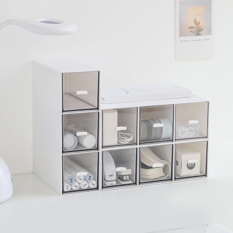 KiKiHong Kitchen Organiser with 3 Drawers, Tea Drawer Box, Tea