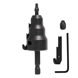 Saipor Power Conduit Reamer Kit Hexagon Shank Copper Tube Expander with Improved Bit Retention Deburring External Drill Bit Remover Ream 1/2'', 3/4'' and 1 Inch Conduit Pipe Power Tool Accessory