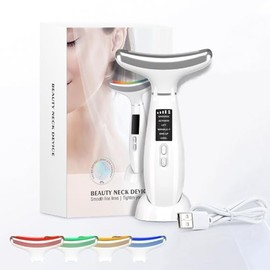 BEAUTY Face massager with cooling mode, 6 skin care tools with 4 light sources, EMS microcurrent red light therapy, household facial carving tools, female gifts