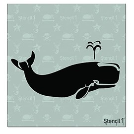 Whale Stencil 5.75" x 6" - Attractive & Durable Quality Reusable Stencils for Painting - Create Stencil Crafts and Decor - Decor on Walls Fabric & Furniture Recyclable Art Craft - 5.75" x 6"