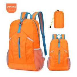 levayhill 25L Hiking Backpack,Foldable Sports Daypack Camping Backpack Hiking Accessories,Carry-on Bag-Water Resistant Lightweight Backpack for Travel,Orange, Orange, Large, Lightweight Foldable