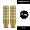 Hanna K. Signature 50 Count Plastic Cup, 18-Ounce, Gold