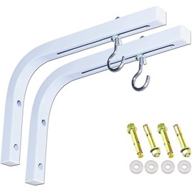 Universal Projector Screen Mount, Projector Display L-Bracket 11 inch Longer Wall Hanging Mount Adjustable with Hook Manual Spectrum Screen