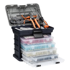 KONBUR Home Marine Automotive Electrical Connectors Tool Kit Set with Wire Terminals Essential Tools for Connections and Repairs Complete in a Portable Tool Box Organizer with Crimper Stripper