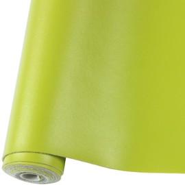 Rollo de hojas de piel sintética de color liso liso, 30 x 135 cm, muy adecuado para hacer manualidades, aretes de piel, lazos, costura (verde zacate)