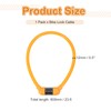 MECCANIXITY 2 Feet x 1/2 Inch Bike Lock Cable, 4