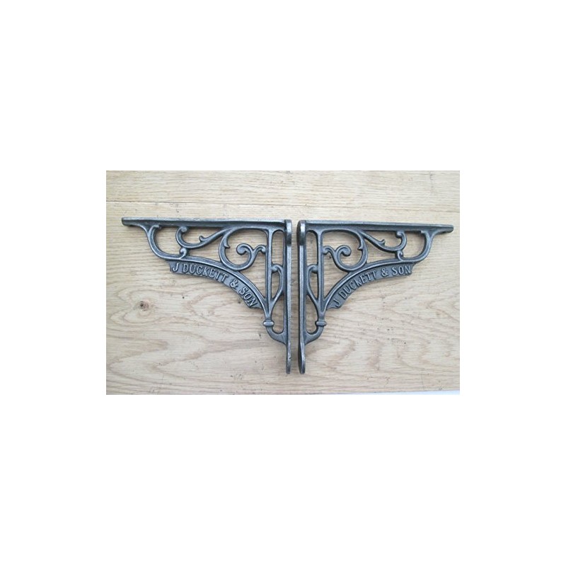 Ironmongery World 6" Pair J Duckett Antique Vintage Cast Iron