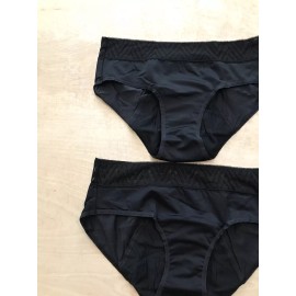 Thinx Hiphugger Leakproof Period Panties Size M Black - 2 pack